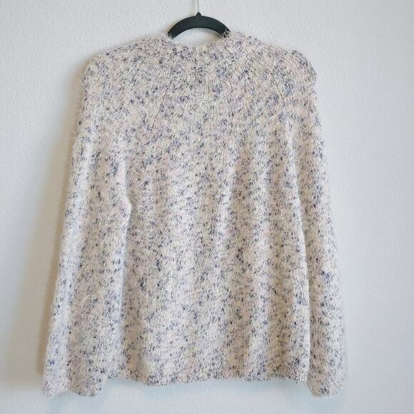 Lou & Gray Crew Neck Pullover Multi-Speckled Eyelash Sweater Sz S - Picture 5 of 6